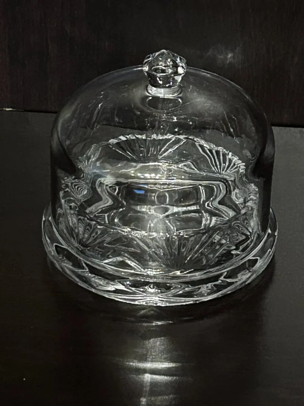 The Elegant Cut-Glass Mini Dome/Butter Dish